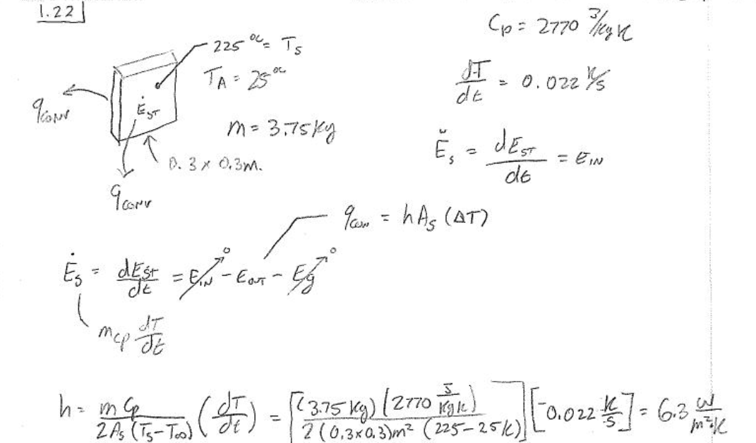 Fundamentals Of Heat And Mass Transfer Seventh Edition Problem – 1.22 ...